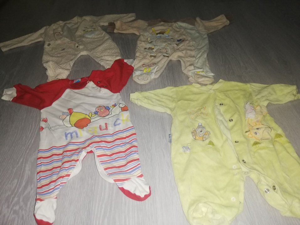 Nakışlı Çok Renkli Bebek Uyku Tulumu 4 adet - Görsel 3