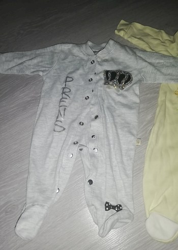 Nakışlı Gri Çocuk Uyku Tulumu 3 adet - Görsel 4