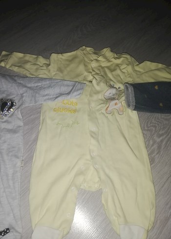 Nakışlı Gri Çocuk Uyku Tulumu 3 adet - Görsel 3