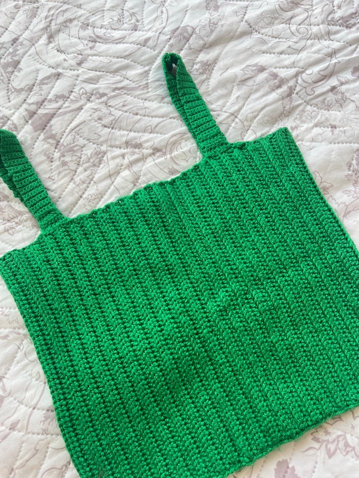 Yeşil Örgü Crop - Görsel 3