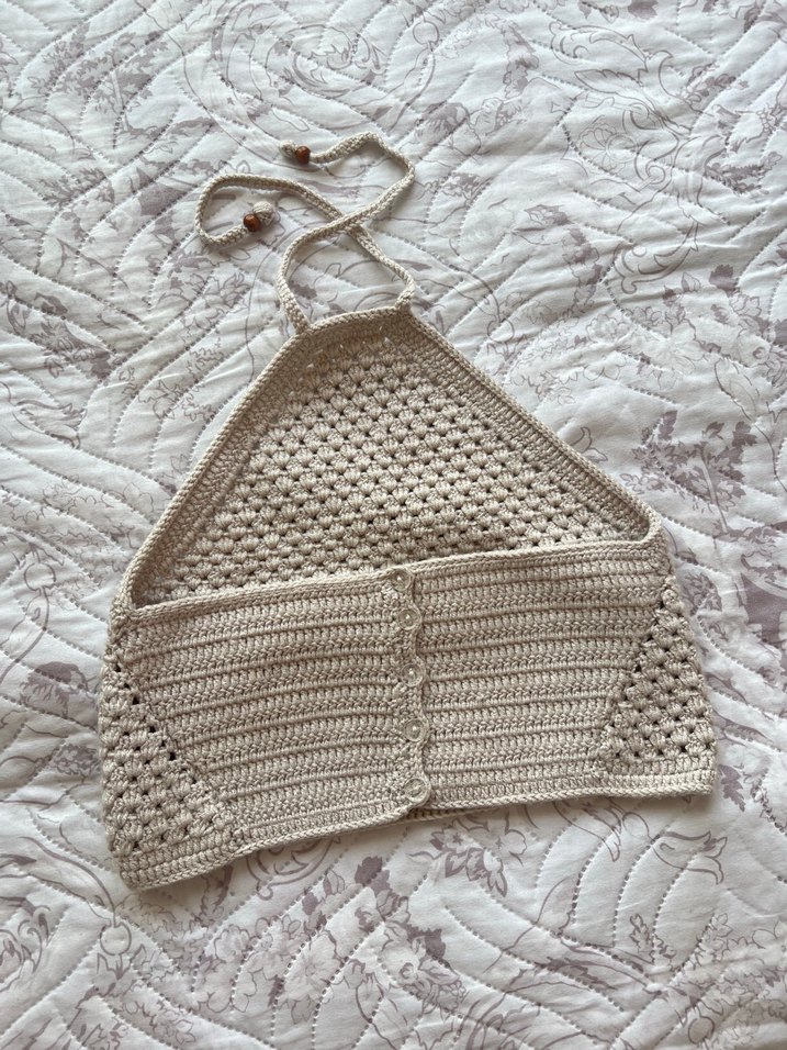 Örme Sırtı Açık Crop - Görsel 5