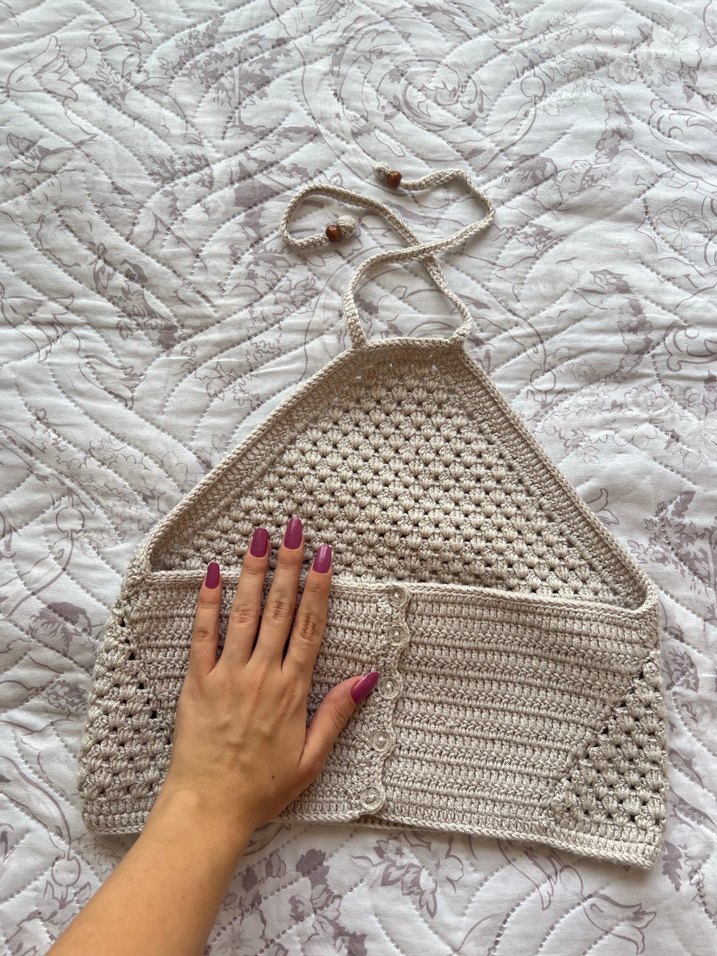 Örme Sırtı Açık Crop - Görsel 4