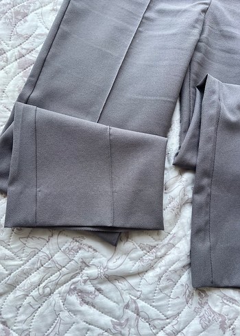 Gri Kadın Kumaş Pantolon - Görsel 4