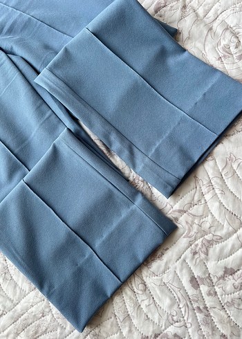 Kadın Mavi Kumaş Pantolon - Görsel 4