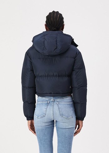 Tommy Hilfiger Kadın lacivert şişme Kapüşonlu Kışlık Mont