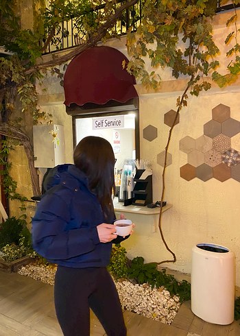 xs Beden Kadın lacivert şişme Kapüşonlu Kışlık Mont