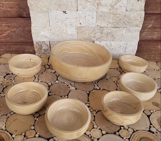 Ahşap Sanat Çerezlik takımı