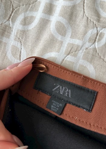 Kahverengi Kemerli Mini Etek - Görsel 3