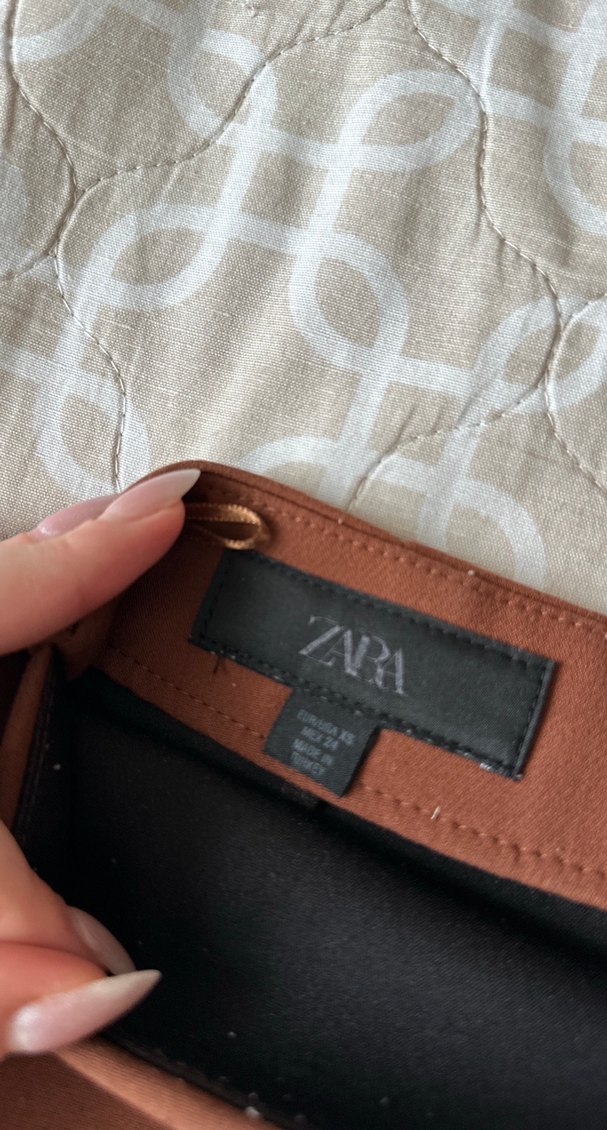 Kahverengi Kemerli Mini Etek - Görsel 3