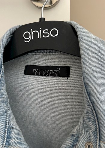 Gri Kadın Düğmeli Denim Ceket - Görsel 2