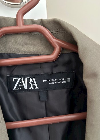 Zara Bej Düğmeli Kadın Blazer Ceket - Görsel 2