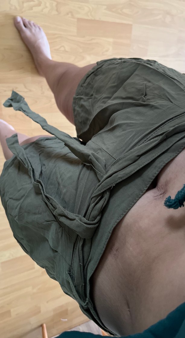 Bol Kesim Keten Şort - Görsel 3