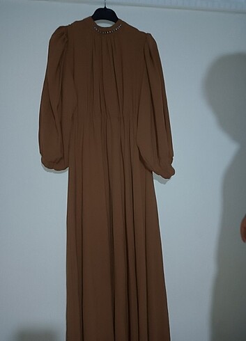 xl Beden camel Renk Anne elbisesi