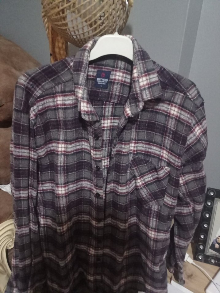 Gri Ekose Desenli Erkek Gömlek - Görsel 4