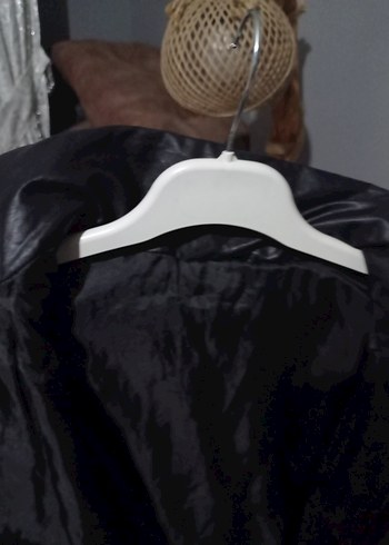 Siyah Deri Fermuarlı erkek mevsimlik ince mont - Görsel 3