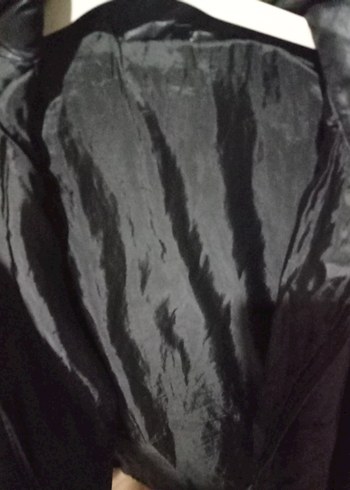 Siyah Deri Fermuarlı erkek mevsimlik ince mont - Görsel 8