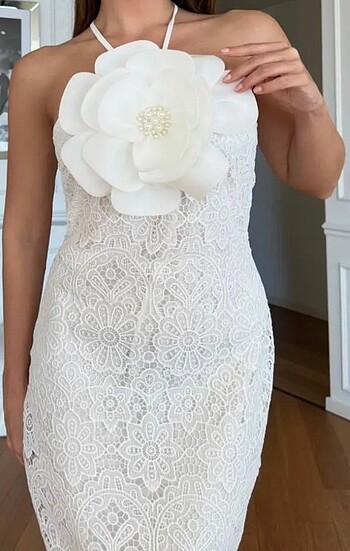 s Beden beyaz Renk Gül detay beyaz nikah elbisesi