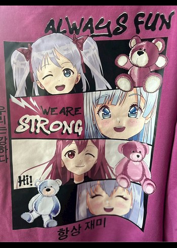 Koton Kız Çocuk Kapüşonlu Baskılı Pembe Sweatshirt - Görsel 2