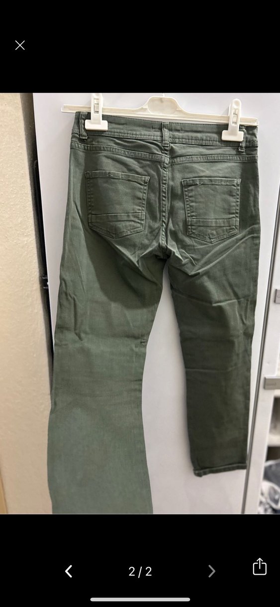 Koton Yeşil Kadın Denim Pantolon - Görsel 2