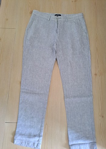 Gri Keten 32/30 Erkek Pantolon