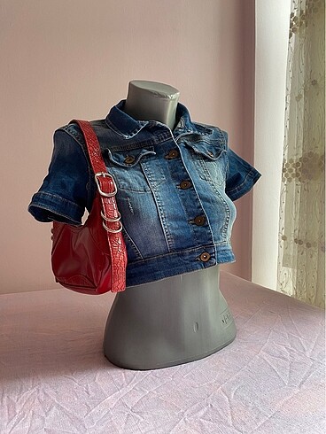 American Vintage crop jean ceket