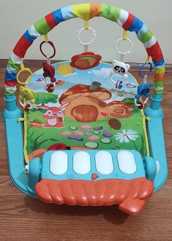  Beden Renkli Bebek Oyun Matı, Yumuşak Kumaşlı