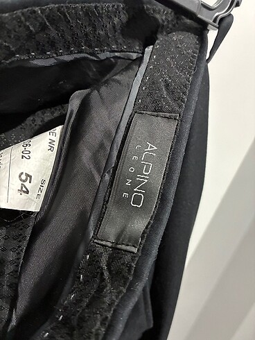 46 Beden Alpino siyah erkek pantolon 54 beden