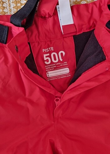 10 Yaş Beden kırmızı Renk Decathlon çocuk kayak pantolonu