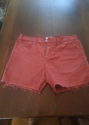 Kadın Kırmızı, bluejean, beyaz Mini Kot Şort
