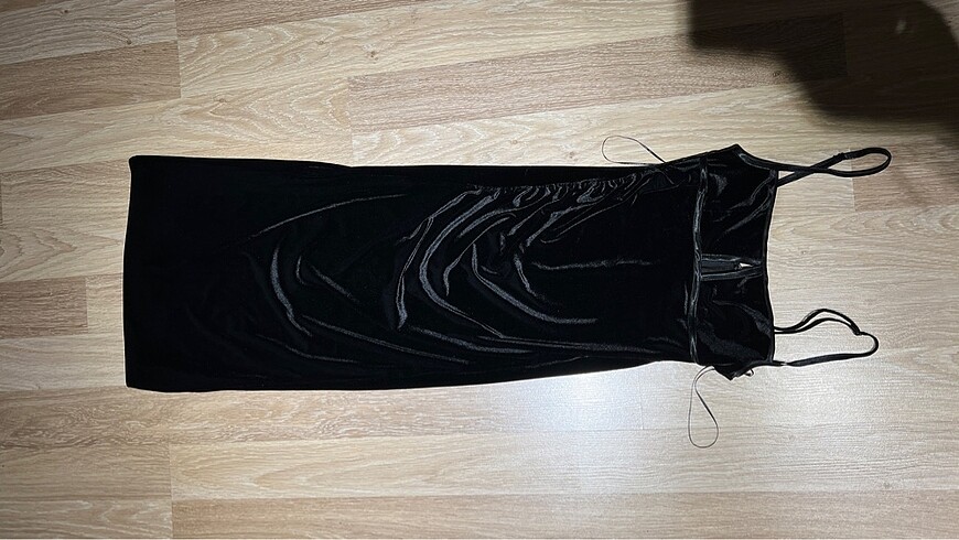 s Beden siyah Renk Kadife elbise