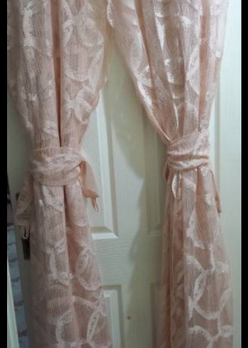 Pembe Nakışlı Bohem Perde - Görsel 2