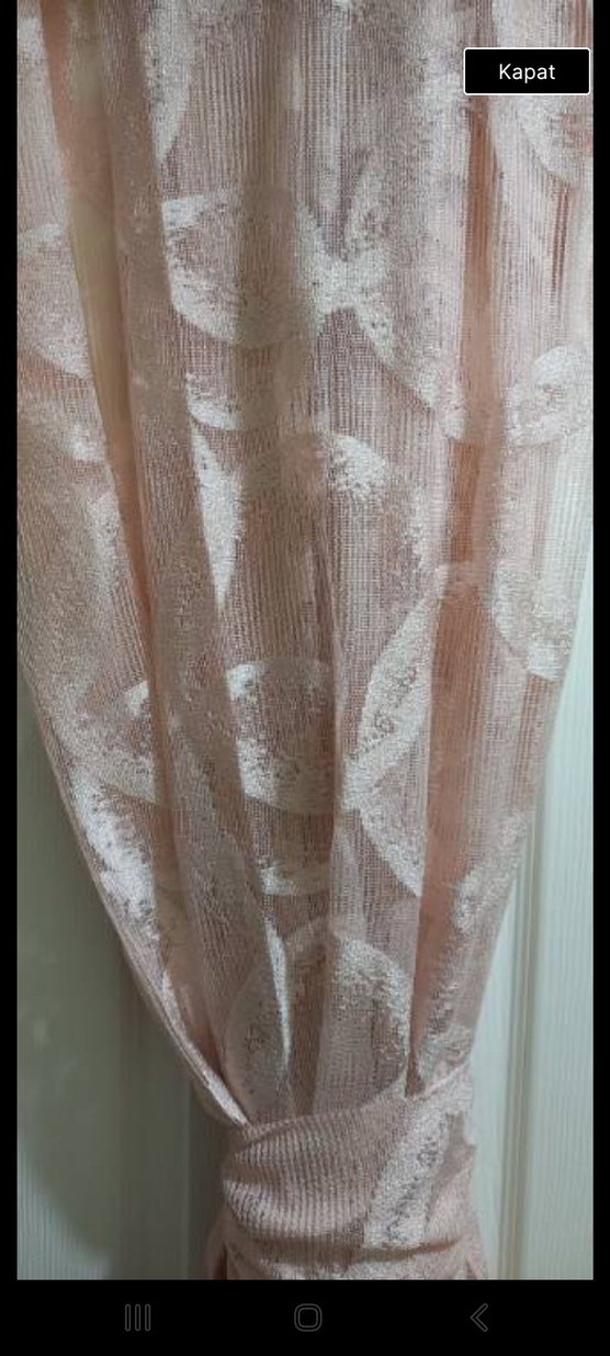 Pembe Nakışlı Bohem Perde - Görsel 3