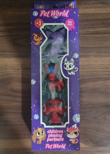 Beden Renk Pet World 3'lü Mini Hayvan Seti