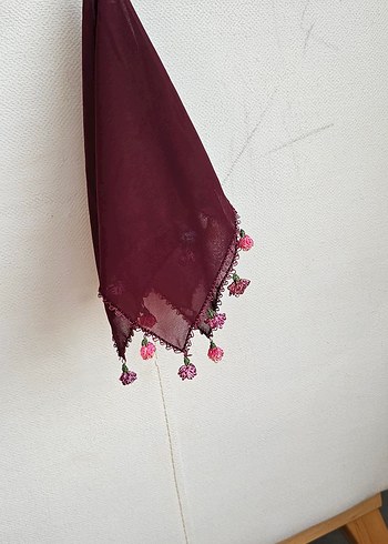 Vakko Püsküllü Bordo Bohem halay mendili