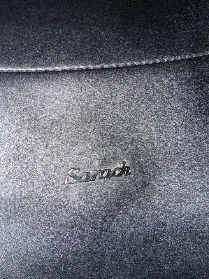 Siyah Deri Sarad Klasik Kadın Çanta - Görsel 2