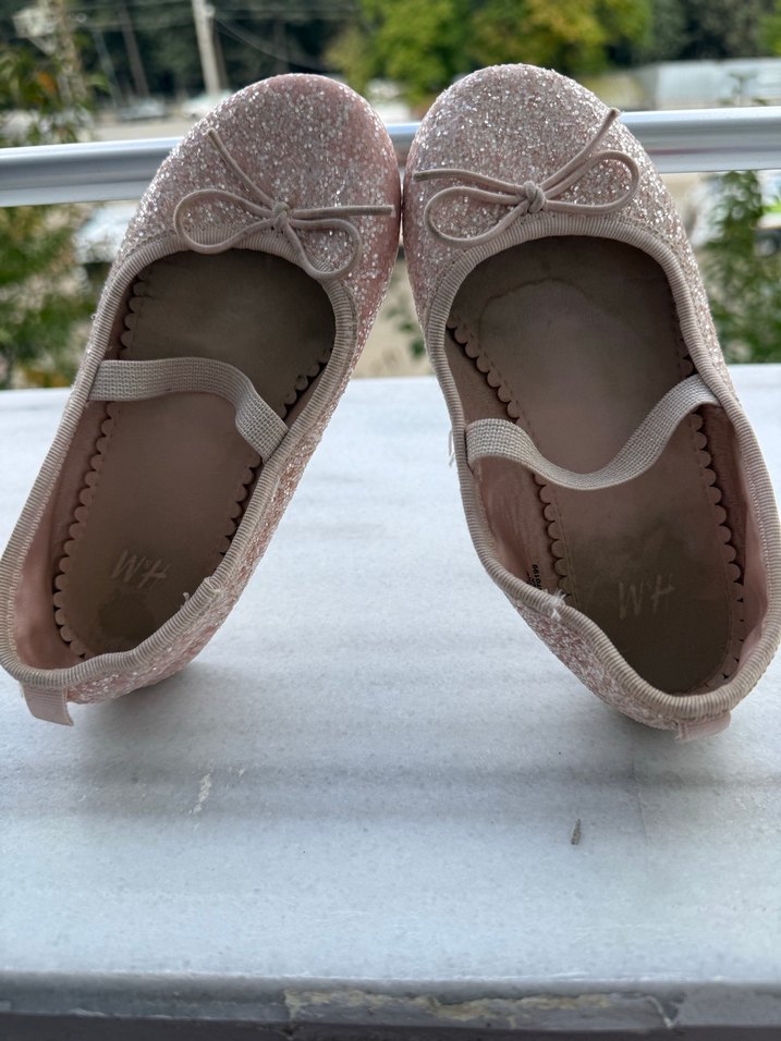 Fiyonklu Pembe Kız Babet Ayakkabı - Görsel 2