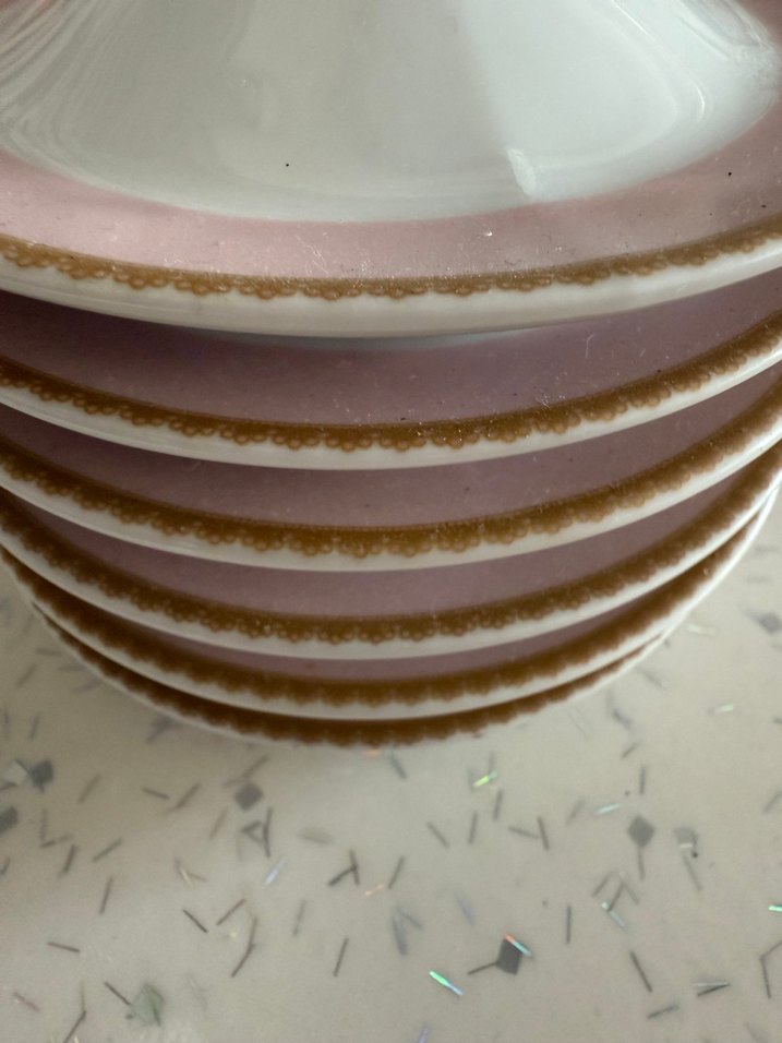 Pastel Pembe Seramik Tabak - Görsel 2