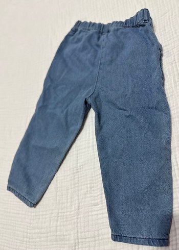 Renkli Nakışlı Kız Kot Pantolon - Görsel 3