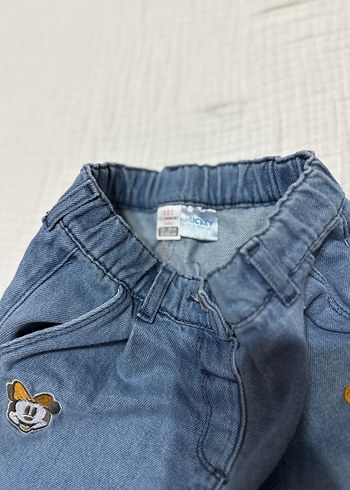 Renkli Nakışlı Kız Kot Pantolon - Görsel 2