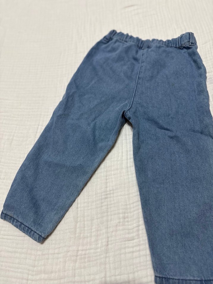 Renkli Nakışlı Kız Kot Pantolon - Görsel 4