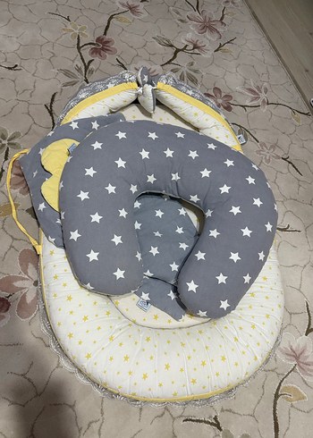 Gri Yıldız Desenli Bebek Uyku Seti - Görsel 2
