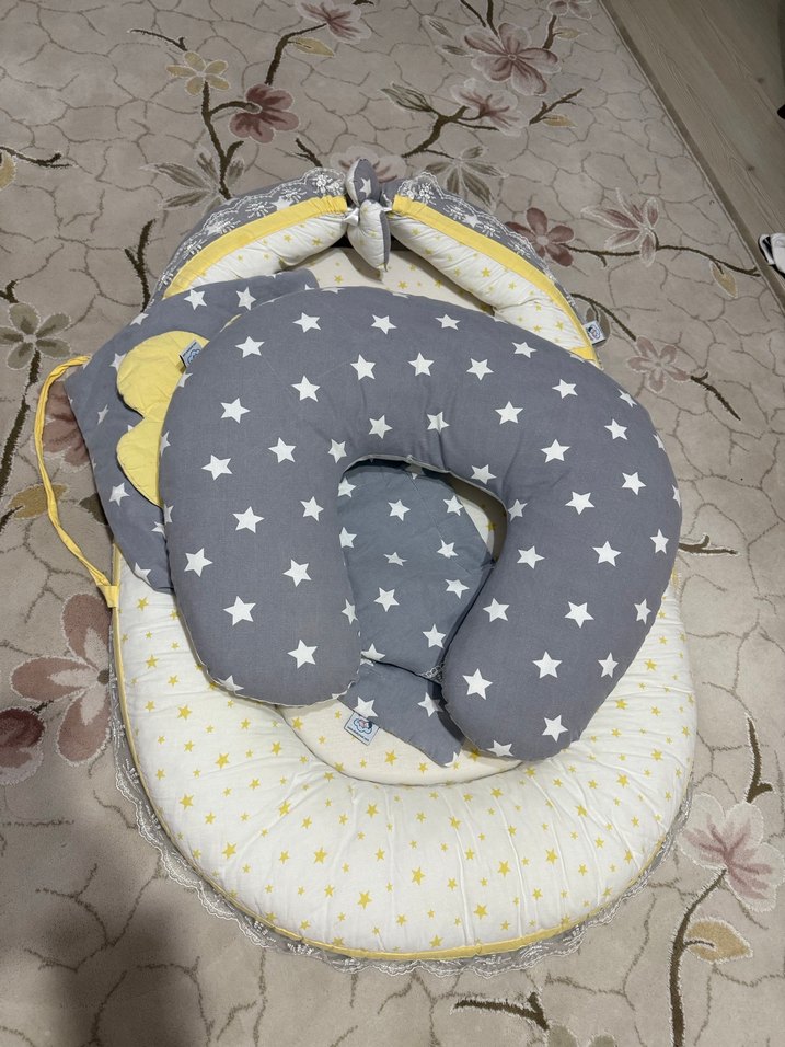 Gri Yıldız Desenli Bebek Uyku Seti - Görsel 2