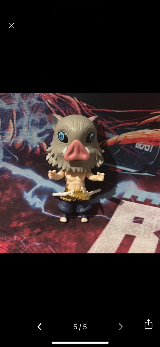 Gri Domuz Maskeli Aksiyon Figürü Demon slayer - Görsel 5