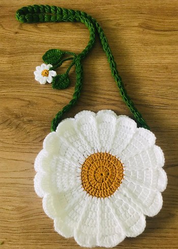 Çiçek Desenli Beyaz Dantel Bohem Çanta - Görsel 2