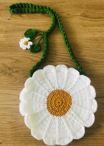 Çiçek Desenli Beyaz Dantel Bohem Çanta - Görsel 5