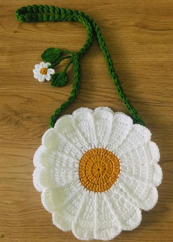 Çiçek Desenli Beyaz Dantel Bohem Çanta - Görsel 3