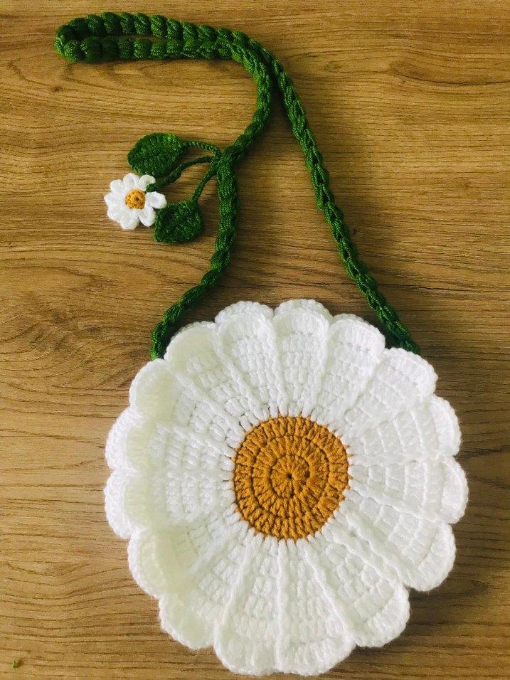 Çiçek Desenli Beyaz Dantel Bohem Çanta - Görsel 2