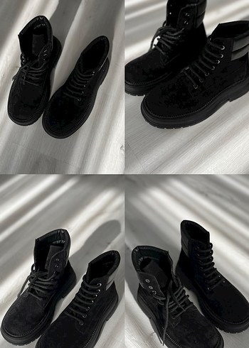 Siyah Deri Bağcıklı Stiletto Topuklu Bot - Görsel 10