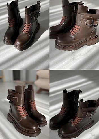 Siyah Deri Bağcıklı Stiletto Topuklu Bot - Görsel 12