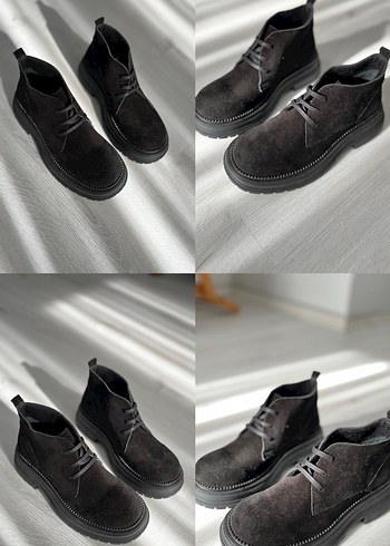 Siyah Deri Bağcıklı Stiletto Topuklu Bot - Görsel 2